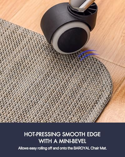 Baroyal Office Chair Mat for Hardwood Floor Under Desk Computer Rolling Chair - Image 5