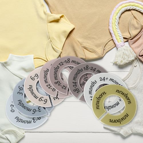 8 Pcs Infant Closet Dividers Nursery, Earth Stone Color - Image 4