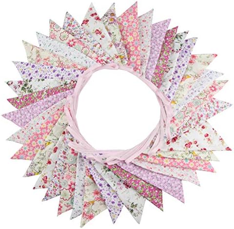 10M/32Ft Triangle Bunting Banner, Baby Shower, Outdoor and Home Decorations by JIALITFUN