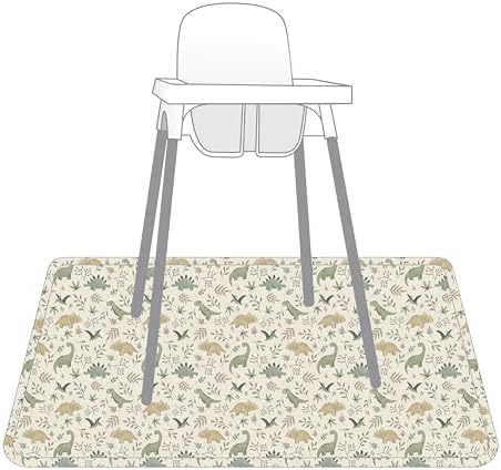 BapronBaby Foliage Dinos Waterproof Splash Mat Catch All Floor Cover - Image 3