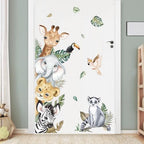 decalmile Jungle Animals Safari Elephant Giraffe Wall Decals Stickers - Image 2