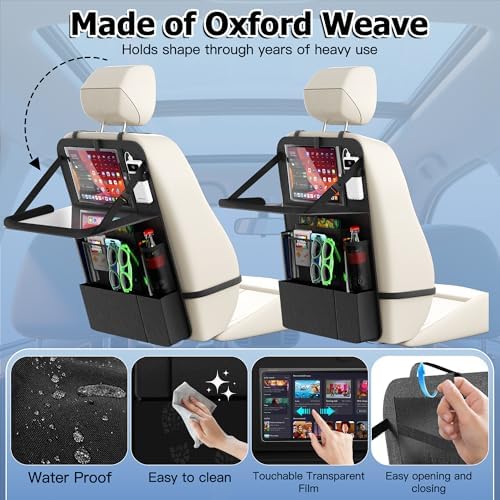 Backseat Car Organizer with Foldable Tray, Car Seat Organizer - Image 3