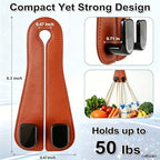 2 Pack Car Seat Hooks, Leather Car Seat Back Hanger - Image 2