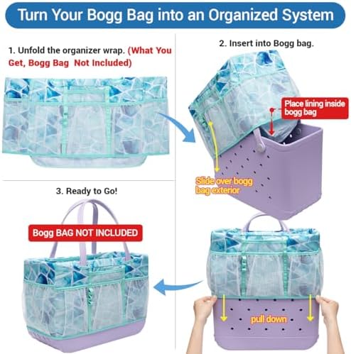 Nyton Organizer Insert for Original Large Bogg Bag Cover Beach Liner for XL - Image 2