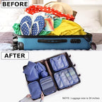 LANSKLBD 6/8 Set Packing Cubes for Suitcases Travel Luggage Packing Organizers - Image 2
