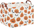 Rectangular Halloween Basket for Kids Pumpkin Basket Toy Storage Bin Organizer by TIBAOLOVER