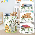 Forest Animals Laundry Hamper Woodland Tree Large Storage Basket Parents - Image 5