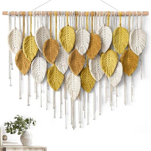 Large Macrame Wall Hanging Boho Woven Tapestry Bohemian Farmhouse Wall Art by KHOYIME
