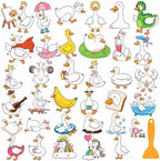 Fullhawl 30 Pcs Goose Non Slip Shower Stickers, Cute Bathtub Safety by Fullhawl