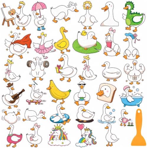 Fullhawl 30 Pcs Goose Non Slip Shower Stickers, Cute Bathtub Safety by Fullhawl