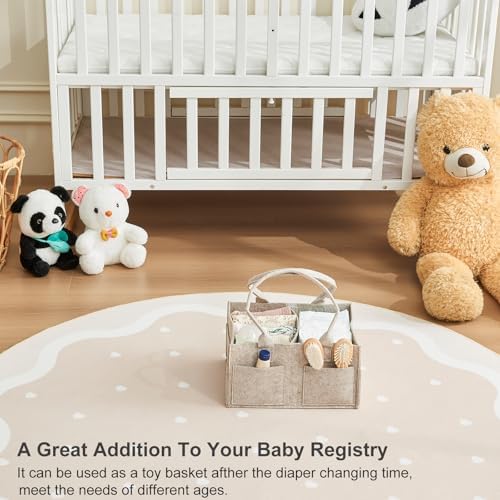 Upgraded Baby Diaper Caddy Organizer, Portable Nursery Storage Bin - Image 7
