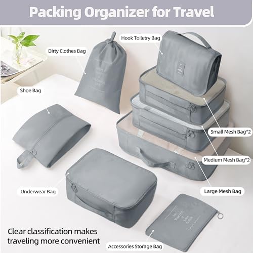 10 Pcs Set Packing Cubes - Image 3
