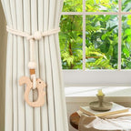 2 Pack Wooden Curtain Tiebacks - Image 3