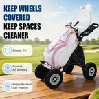 SANDIAN, Golf Hand Push Pull Cart Wheel Covers, Durable Waterproof Elastic Slip - Image 5