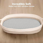 2-Pack Baby Bassinet Sheets Girl, 33x17 Bedside Sheets - Image 2