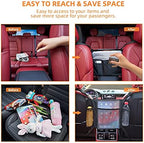 WLLWOO Car Net Pocket Organizer Purse Holder Console Front Seat Storage - Image 3