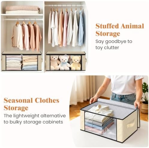 Fab totes 35L Closet Organizers, Foldable Under Bed Storage Containers - Image 4