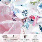 PHF 3 Pack Soft Mini Crib Sheets, Mermaid Silky Pack N Play Sheets - Image 4