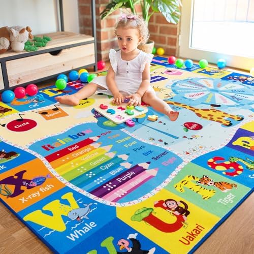 BENRON 7x10 Playroom Rug for Kids Washable, PlayMat - Image 5