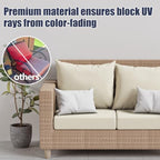 8Pcs Outdoor Cushion Covers, Stretch Patio Furniture Couch Chair Slipcovers - Image 3