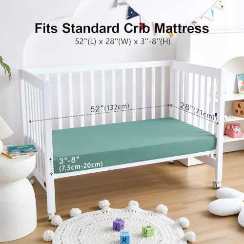 4 Pack Crib Sheets for Boys Girls - Image 6