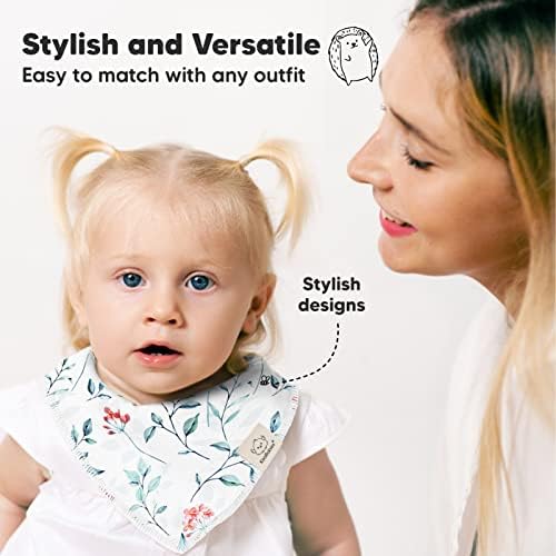 10pk Organic Baby Bandana Bibs for Drooling and Teething - Image 4