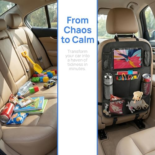 Car Backseat Organizer, 9 Storage Pockets Car Seat Organizer - Image 6