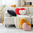 XVTRU Dusty Pink Heart Pillows, Cute Heart Decorative Pillow, Heart Shaped - Image 3