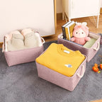 Storage Bins with Sturdy Cotton Handles, Fabric Storage Baskets - Image 2