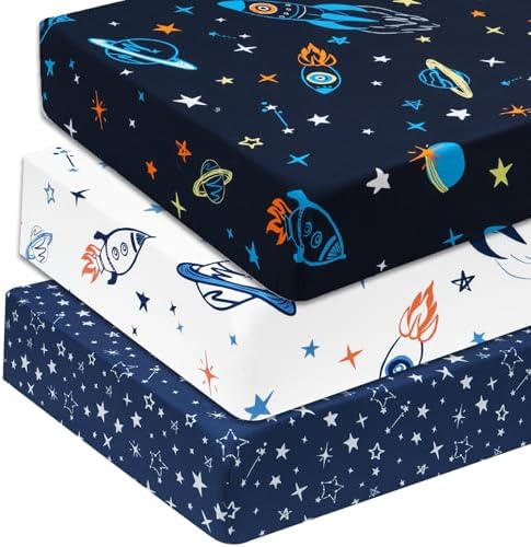 david's kids 3 Pack Fitted Crib Sheets, Ultra Soft Breathable Comfortable Baby by davidskids
