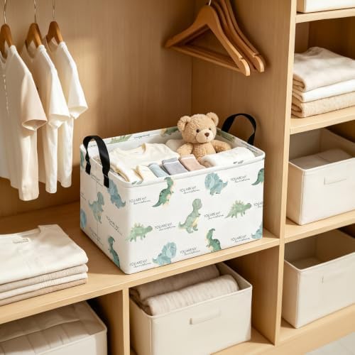 Rectangular Dragon Fabric Storage Basket - Image 5