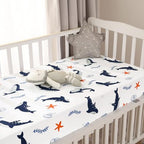 PHF 3 Pack Soft Shark Crib Sheets Fitted, Comfy Breathable Baby Sheets - Image 3
