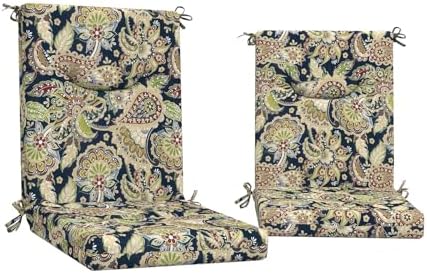 DYTXIII Outdoor High Back Chair Cushions Set of 2, 44x20 In Water Repellent by DYTXIII