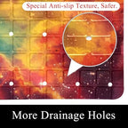 Shower Mat Non Slip 26.8 x 15.1 Inches, Galaxy Colorful Bathtub Mat Shower - Image 2