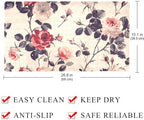 Bathtub Mat Non Slip 26.8x15.1 Inch, Vintage Floral Roses Shower Mat - Image 4