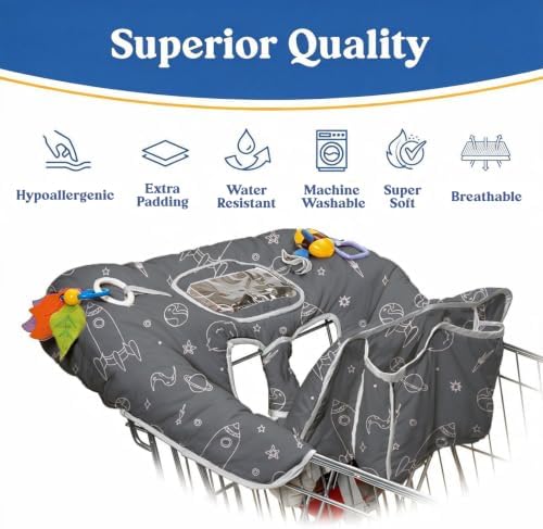 PILLANI Shopping Cart Cover for Baby, High Chair Cover for Restaurant Seat - Image 6