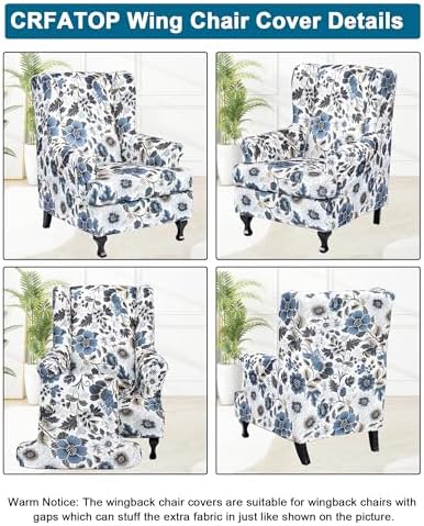 CRFATOP Wingback Chair Covers Wing Armchair Slipcovers - Image 3