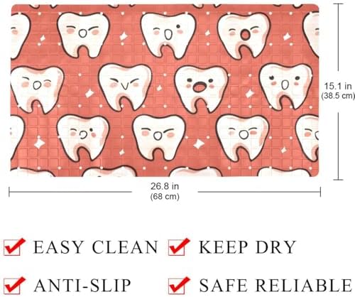 Non Slip Bathtub and Shower Mat 26.8x15.1 inch, Bath Mat - Image 3