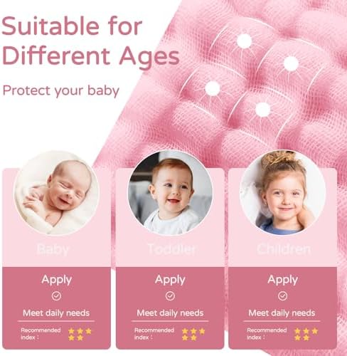 Yoofoss Hooded Baby Bath Towels 2 Pack 100% Muslin Organic Cotton - Image 5