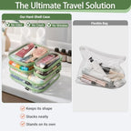 YQBRAO Clear Hard Shell Zipper Cases, 6 Multi-Size Organizers - Image 2
