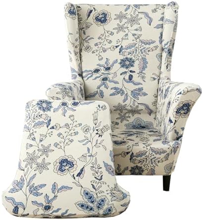 CRFATOP Wingback Chair Covers Stretch Armchair Slipcovers by CRFATOP