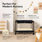 2 Pack and Play Sheets, Waterproof Mini Crib Sheet Fitted 38x26 - Image 5