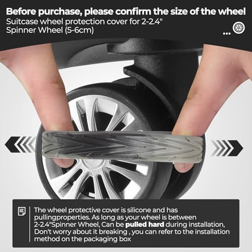 8Pcs Luggage Wheel Covers, Travel Accessories - Image 4