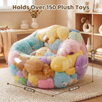 NTYNTY Clear Stuffed Animal Storage Bean Bag Chair - Image 2