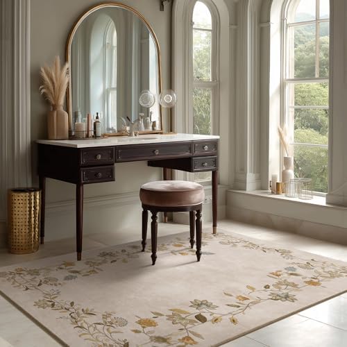 4x6 Washable Living Room Area Rugs: Bedroom Rug Non Slip Low Pile Carpet - Image 5
