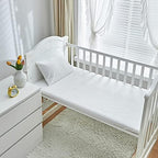 3 Pieces Crib Bedding Set Baby Ruffle Quilted Comforter - Image 6