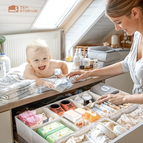 ZenStortage 12Pack Drawer Organizers Clothes, Linen Nursery Drawer Divider - Image 3