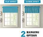 H.VERSAILTEX Blackout Valances for Windows, Turquoise Blue - Image 6