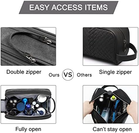 BAGSMART Toiletry Bag for Men, Canvas Travel Toiletry Organizer Dopp Kit - Image 5