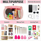2 Pack Chenille Letter Clear Makeup Bags Stuff Pouch, Preppy Patch Makeup Bag - Image 6